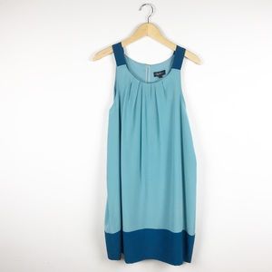 NEW Oleg Cassini Blue Silk Shift Dress Size 14